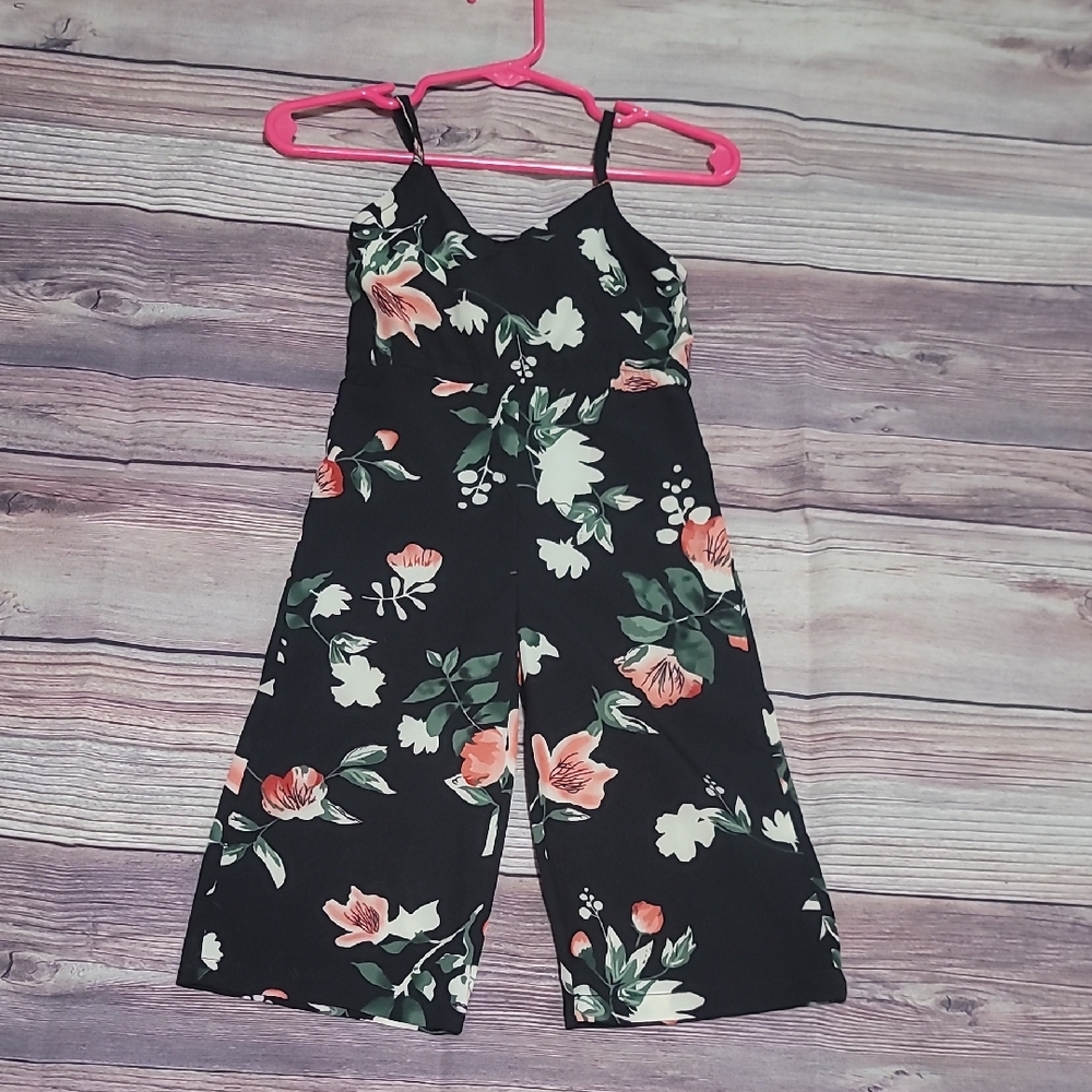 Floral Black Kids Bodysuit